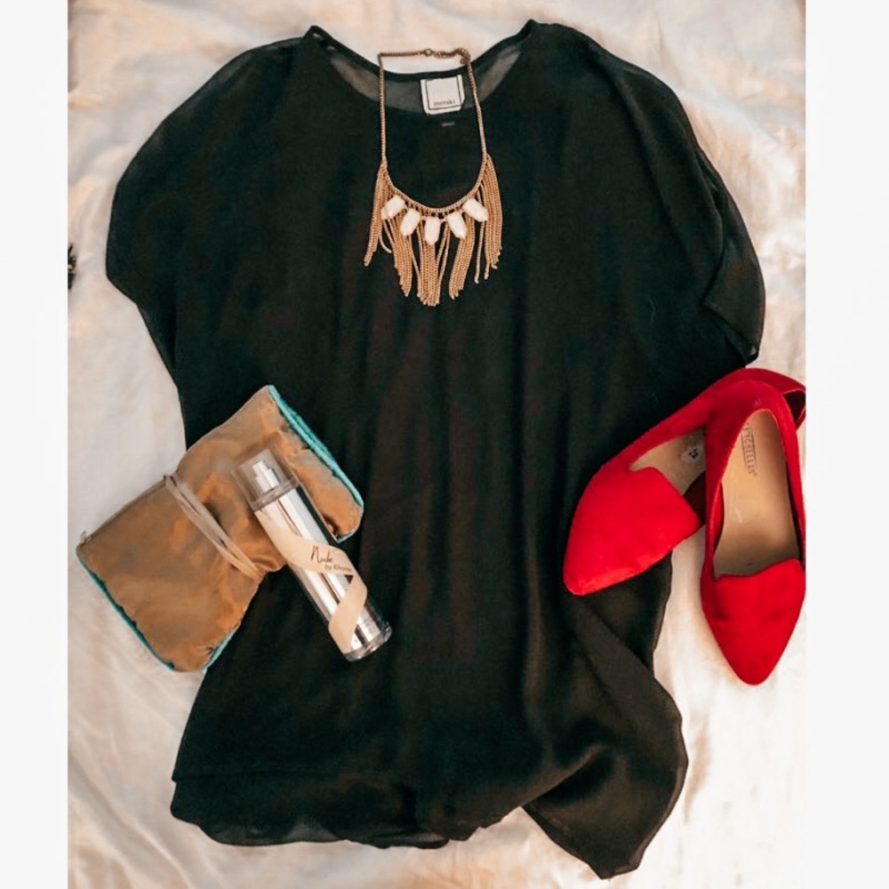 Black transparent blouse